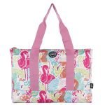 PASTEL LEOPARD & FLAMINGOS WOMEN TOTE BAG