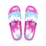 HUES OF BLUES AND SPLASHES OF PINK TIE DYE